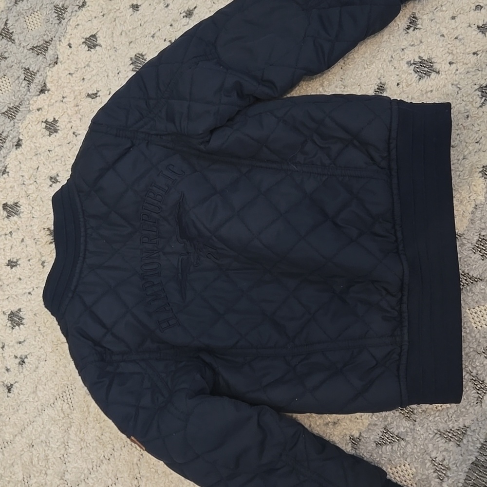 Kids Quilted Navy Jacket - Picture 4 of 5